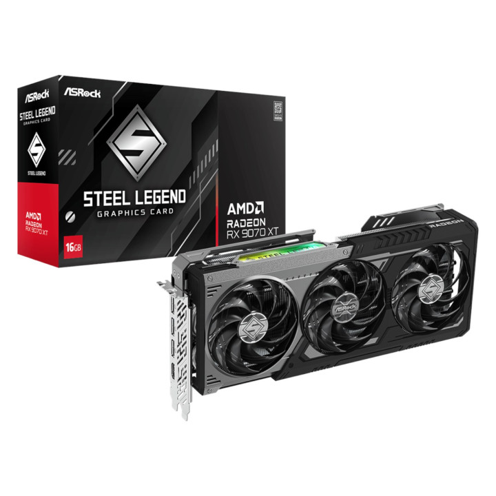 ASRock Radeon RX9070 XT Steel Legend Dark 16GB Graphics Card | Randcore