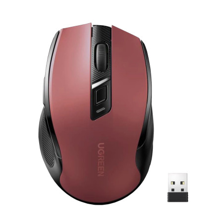 UGREEN MU006 2.4GHz Wireless Optical Mouse - Red | Randcore