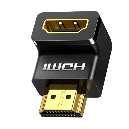 UGREEN HD112 HDMI 4K Male to Female Down-angled Connector - Black | Randcore
